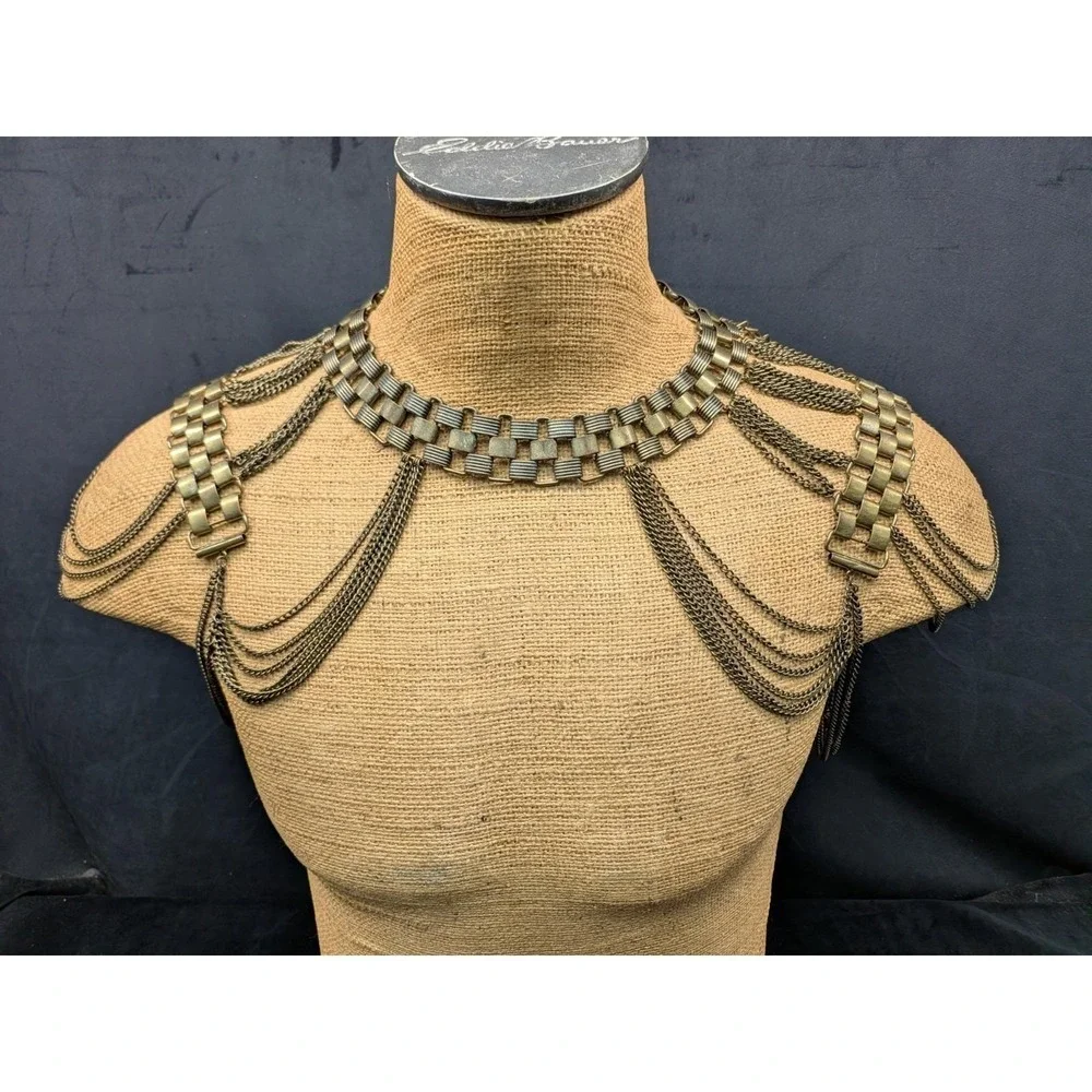 Chain Shoulder Jewelry Decorative Collar Festival Coachella Steampunk Whimsigoth